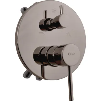 Vodovodní baterie SEINA - Vanová/Sprchová baterie podomítková 3-cestná s tělesem a s boxem, Metal grey - lesklá SE987BOXMGL, RAV Slezák