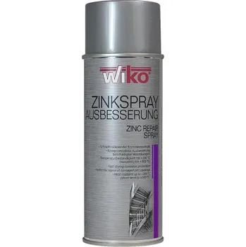 Barva ve spreji WIKO Zinkový opravný sprej 400 ml – tepelná a antikorozní ochrana pro kovové povrchy