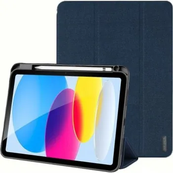 Telefonní příslušenství DUX DUCIS Domo pouzdro s prostorem na Apple Pencil a funkcí uspání pro iPad 10,9" (2022) / 11" (2025) - tmavě modré
