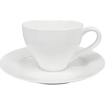 by inspire Porcelánový šálek s podšálkem Elano – 200 ml, bílý