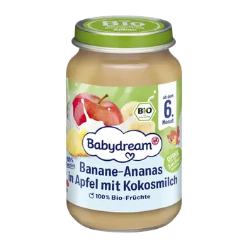 Babydream BIO ovocné pyré ananas, banán a kokosové mléko 190 g