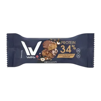 WellMix Proteinová tyčinka s příchutí lískových oříšků a nugátu 45 g