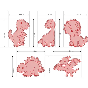 Vykrajovátko Naše Vykrajovátko Dinosauři - sada vykrajovátek s razítky Velikost: 9 cm Sada