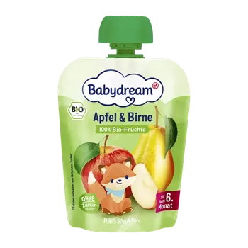 Dětská výživa Babydream BIO ovocný příkrm jablko a hruška 90 g