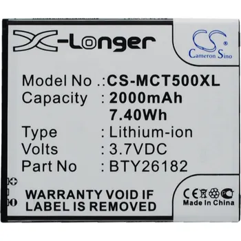 Baterie pro mobilní telefon Baterie Cameron Sino CS-MCT500XL, Li-Ion, 2000