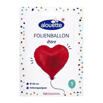 Balónek alouette Fóliový balonek ve tvaru srdce, různé druhy