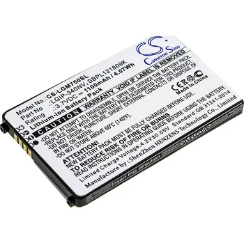 Baterie pro mobilní telefon Baterie Cameron Sino CS-LGM750SL, Li-Ion, 1100