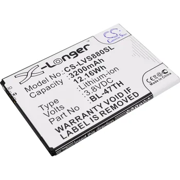 Baterie pro mobilní telefon Baterie Cameron Sino CS-LVS880SL, Li-Ion, 3200