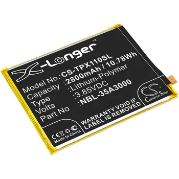 Baterie pro mobilní telefon Baterie Cameron Sino CS-TPX110SL, Li-Polymer, 2800