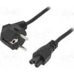 Kabel CEE 7/7 (E/F) úhlová vidlice,IEC C5 zásuvka PVC 1,8m