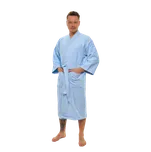 Pánský bavlněný župan Kimono, Světlá modř XL