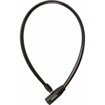 Zámek na kolo MAX1 650 mm černý zámek lanko (VÝPRODEJ)