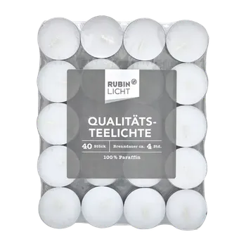 Svíčka RUBIN Čajové svíčky 40 ks 40 ks