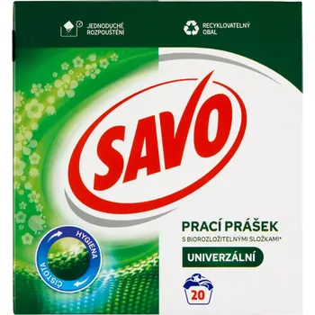 Prací prášek Savo Prací prášek bez chloru Univerzální 1,4 kg