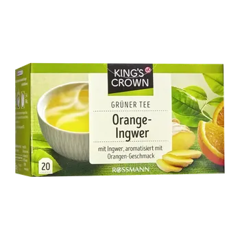 Čaj King's Crown Zelený čaj se zázvorem a pomerančem 35 g