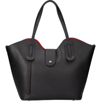 Kabelka Dámská kožená kabelka Italia Zita - černá