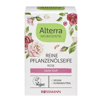 Mýdlo Alterra Naturkosmetik Mýdlo z rostlinných olejů Růže 100 g
