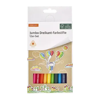 Pastelka Schreibwelt Barevné pastelky trojhranné Jumbo 12 ks