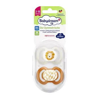 dudlíky Babydream Silikonový dudlík symetrický bez kroužku, různé druhy 3+ měs. 2 ks