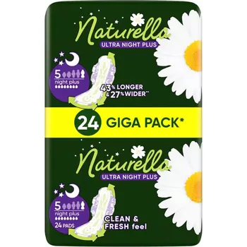 Menstruační vložka Naturella Hygienické vložky Ultra Night Plus s křidélky vel. 5 24 ks 24 ks