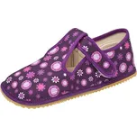 Beda zdravé flexibilní barefoot bačkůrky BF-060010/W - Fialový kvítek (Violet flower) Velikost EU: 30, vnitřní délka: 194, vnitřní šířka: 76