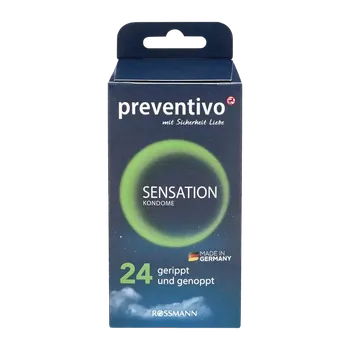 Kondom Preventivo Kondomy Sensation s vroubky 24 ks