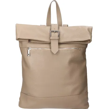 Městský batoh Dámský kožený batoh Italia Babet - béžová