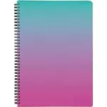 Twin wire blok A4 PP OMBRE růžová,rychlé dodání