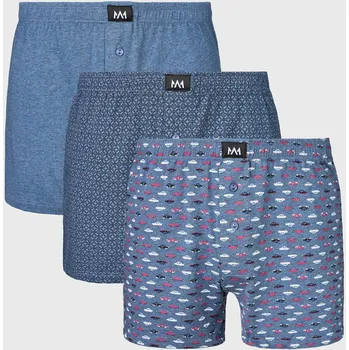 Trenýrky 3PACK Trenýrky MEN-A Car S tmavěmodrá-modrá