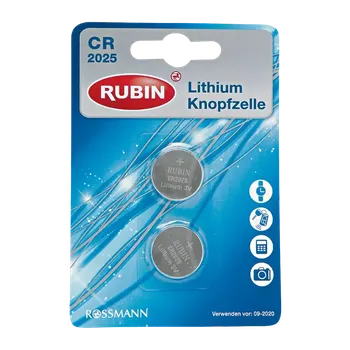 Článková baterie RUBIN Baterie CR2025 3V 2 ks