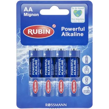 Článková baterie RUBIN Baterie LR6 1,5V 4 ks