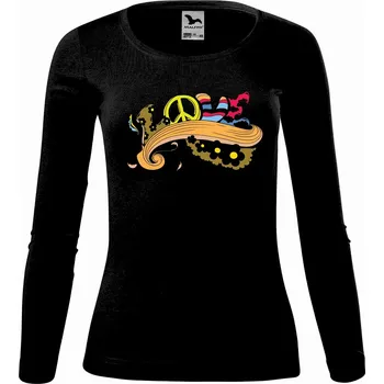 Dámské tričko DOBRÝ TRIKO Dámské bavlněné triko LOVE Velikost: 3XL, Barva: Černá