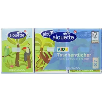 alouette Papírové kapesníčky 4vrstvé, různé druhy 6 ks