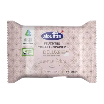 Hygienický ubrousek alouette Vlhčený toaletní papír Sensitive Deluxe 50 ks