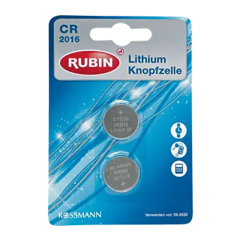 Článková baterie RUBIN Baterie CR2016 3V 2 ks