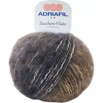 Příze Adriafil Zucchero Filato 85 Šedohnědé ombré (Přírodní příze Zucchero Filato Beige-antracite)