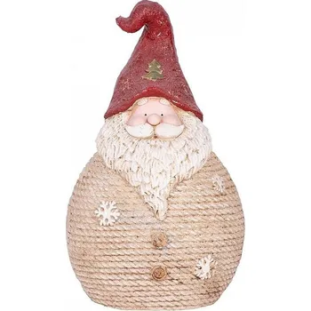 Vánoční dekorace Postavička MagicHome Santa kulatý velký, keramika, 42.5cm