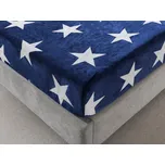 XPOSE® Mikroplyšové prostěradlo LÝDIE Exclusive - modré 90x200 cm, Mikroplyš + Prodloužená možnost vrácení zboží do 50 dnů