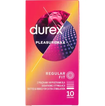 Kondom Durex Kondomy Pleasuremax Regular Fit 10 ks