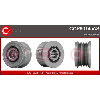 Alternátor Řemenice, generátor CASCO CCP90145AS