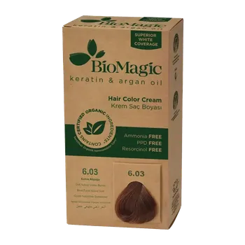 Barva na vlasy BioMagic Barva na vlasy Color Cream 6.03 Dark Natural Golden Brown