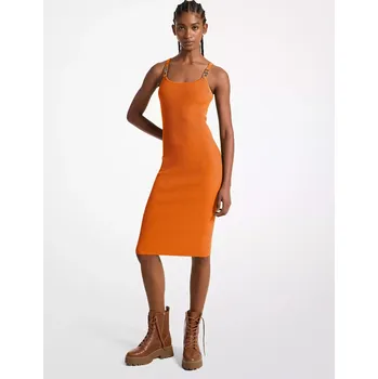 Dámské šaty Michael Kors dámské šaty Ribbed oranžové XS