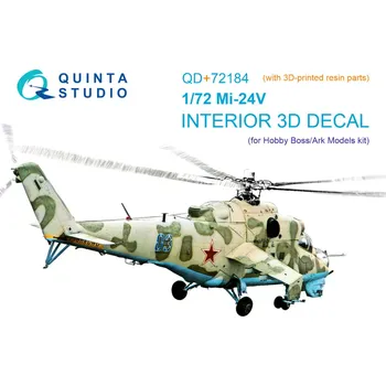 Plastikový model Quinta studio 1/72 Mi-24V 3D-Print.&col.interior (HOBBYB/ARK)