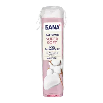 Odličovací ubrousek ISANA Odličovací tampony s aloe vera a panthenolem 60 ks