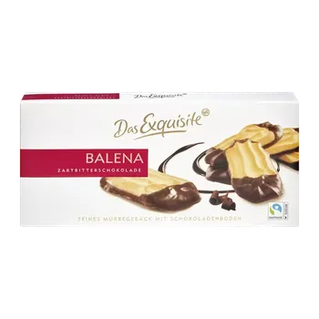 Cukrovinka Das Exquisite Sušenky polomáčené v čokoládě 125 g