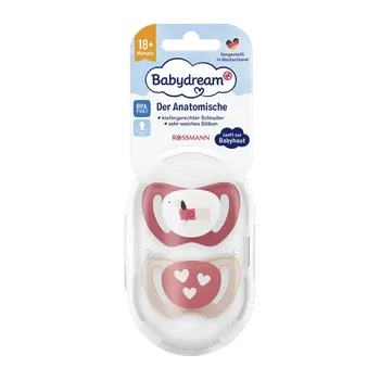 dudlíky Babydream Silikonový anatomický dudlík 18+ měsíců, různé druhy 18+ měs. 2 ks
