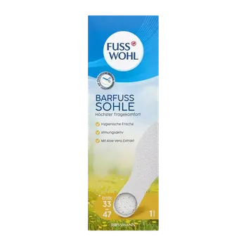 Vložka do bot Fusswohl Vložky do bot na bosá chodidla vel 36 - 46