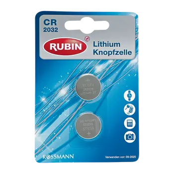 Článková baterie RUBIN Baterie CR2032 3V 2 ks