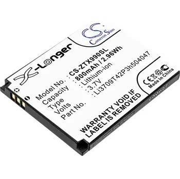 Baterie pro mobilní telefon Baterie Cameron Sino CS-ZTX990SL, Li-Ion, 800