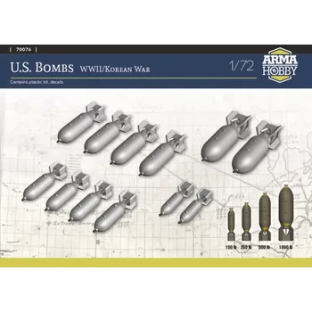 Plastikový model Arma Hobby 1/72 US Bombs WWII/Korean War (incl. decals)